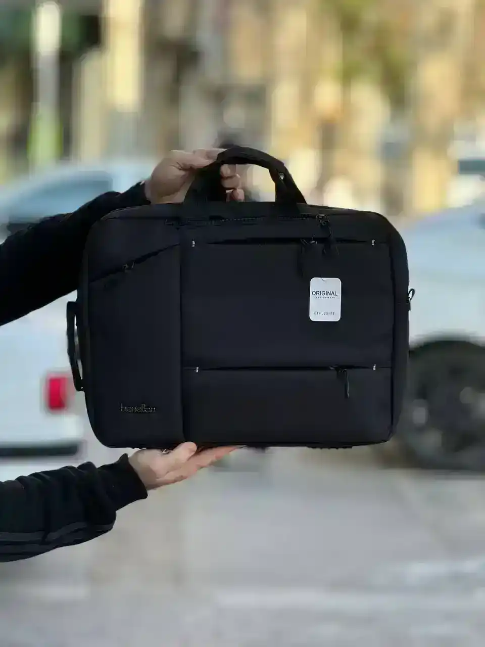کیف سه کاره بنتون مدل 122 مناسب برای لپ تاپ های تا سایز 15.6 اینچ
