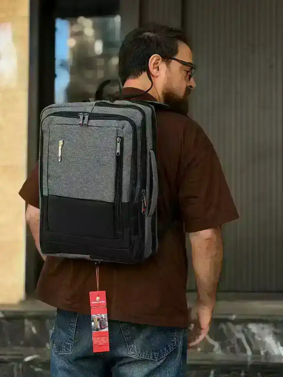 کیف سه کاره پیرگاردین مدل 111 مناسب برای لپتاپ تا سایز 17 اینج